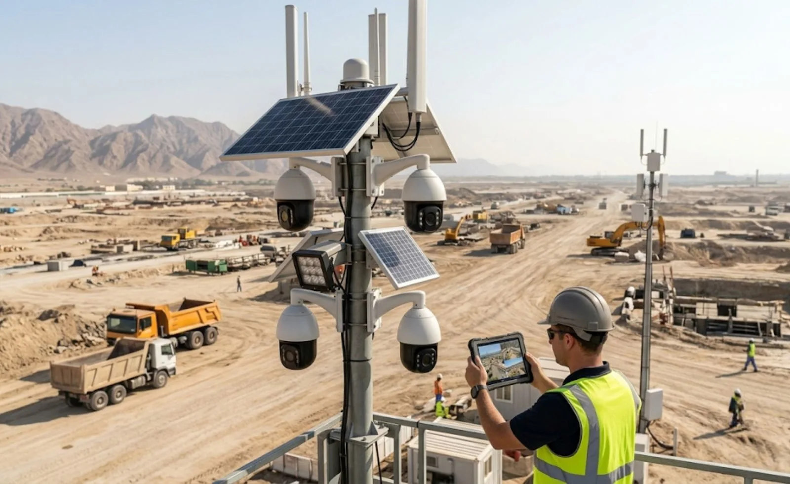 Solar-Powered CCTV for Construction Sites